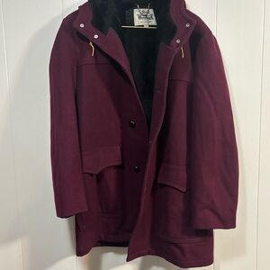 Woolrich | Vintage Burgundy Women's Pea Coat